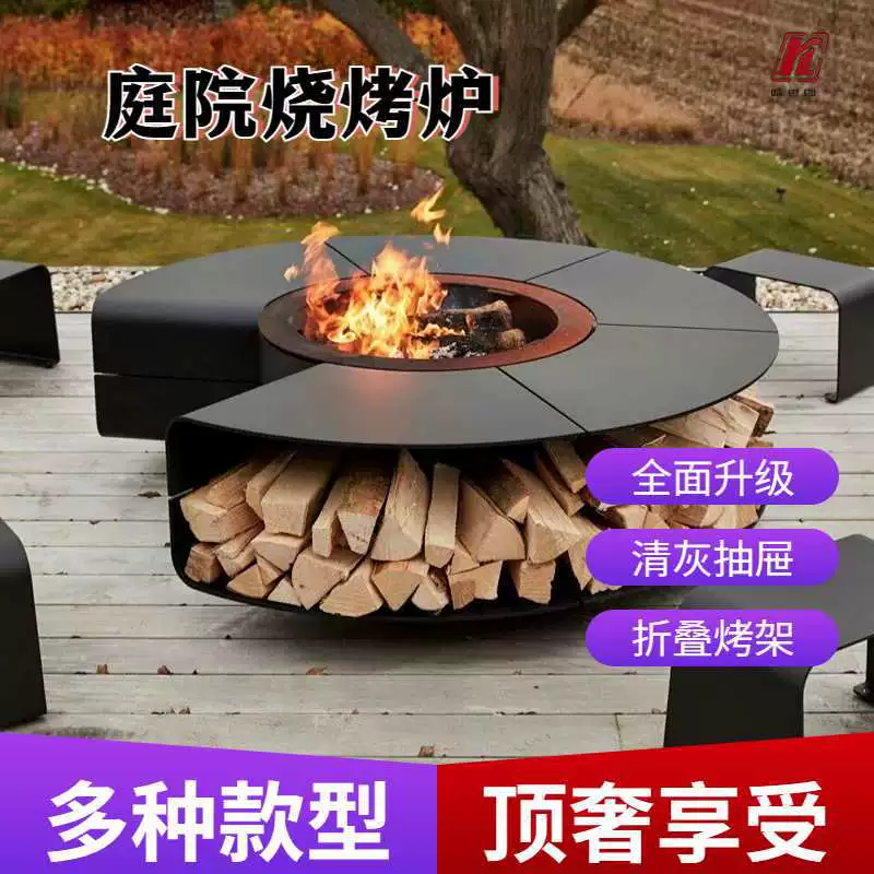 Печь для барбекю во дворе, уличная дровяная печь, стол для дома, бытовой кострище, костер, камин, стол для барбекю, настоящая печь
