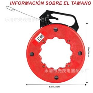 Red Steel Wire Fish-Shaped Puller Duct Hole Cable Puller Thread Thread Thread Thread Thread Thread Thread Thread Thread Thread Thread Wall Thread