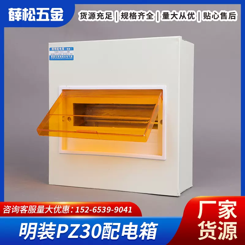 厂家明装PZ30配电箱回路强电箱家用照明空气开关回路电源控制电箱