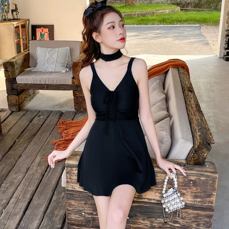 2026 Привлекательный купальник женский одно piece Conservative Slim Belly Covering Skirt Style Hot Spring Large Size Slim Pure Lust Style Swimsuit