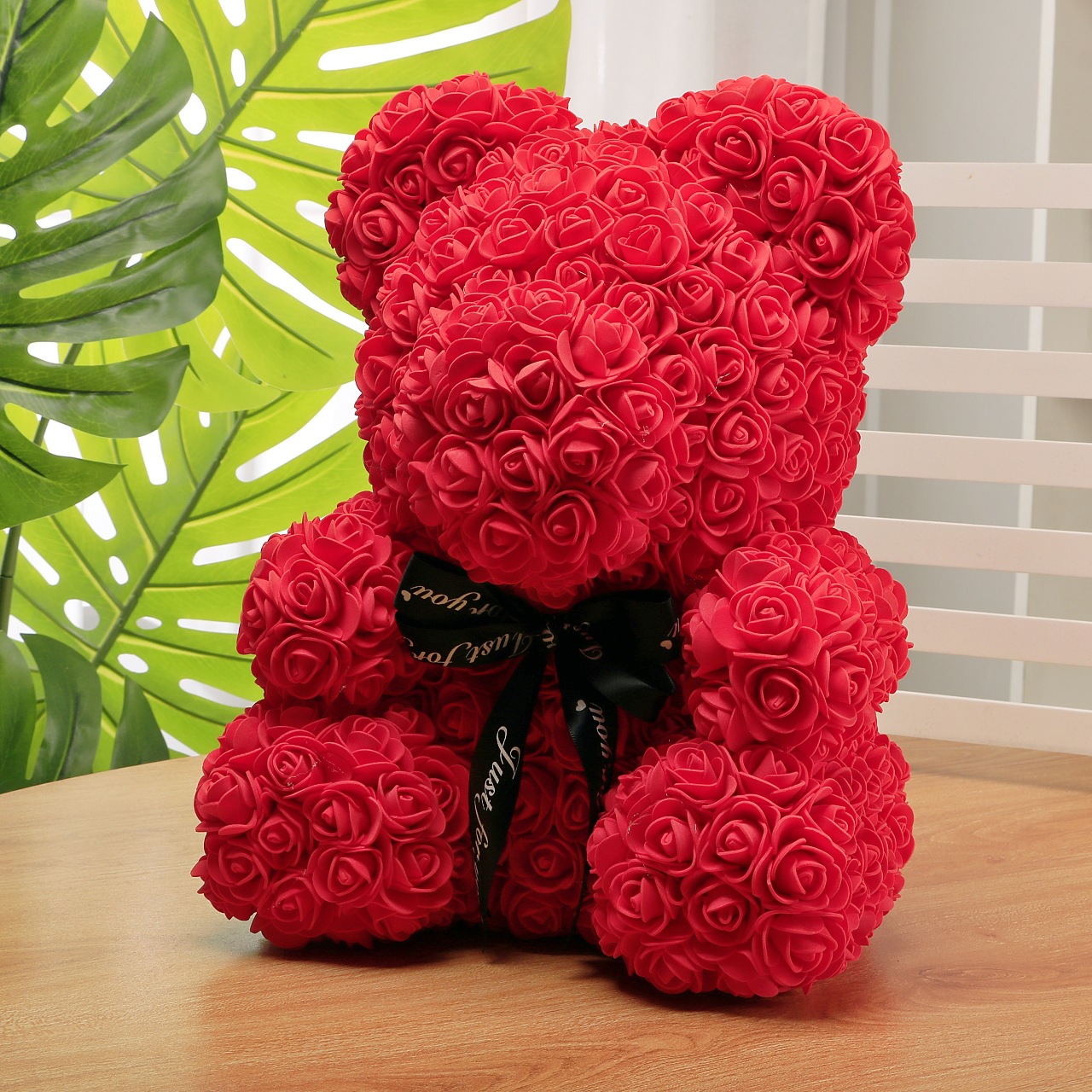 Oso desnudo de 35cm 【Rojo rojo】