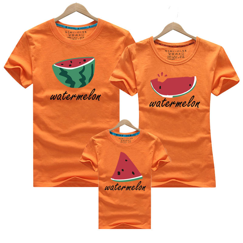 Padre-niño verano nueva venta al por mayor de manga corta camiseta una familia de tres piezas de algodón ropa de los niños ropa de clase LOGO imagen