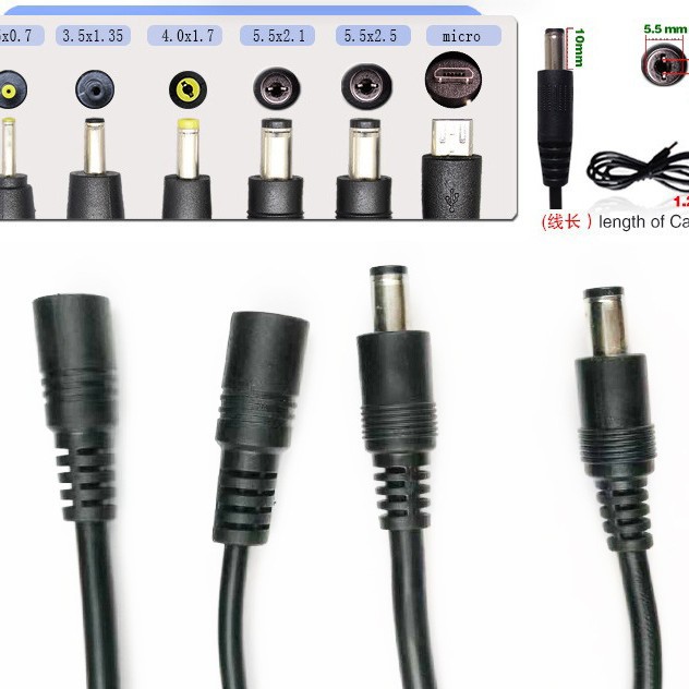 DC��ͷ��5521��ͷĸͷ�ߵ�����Դ��18AWG 20AWGDCͷ��5A 8A����