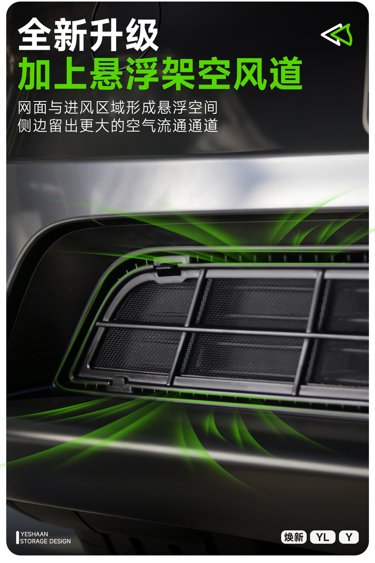 Suitable for Tesla's new Model Y/YL, suspended anti-insect net, air conditioning intake protection, dust-proof net accessories