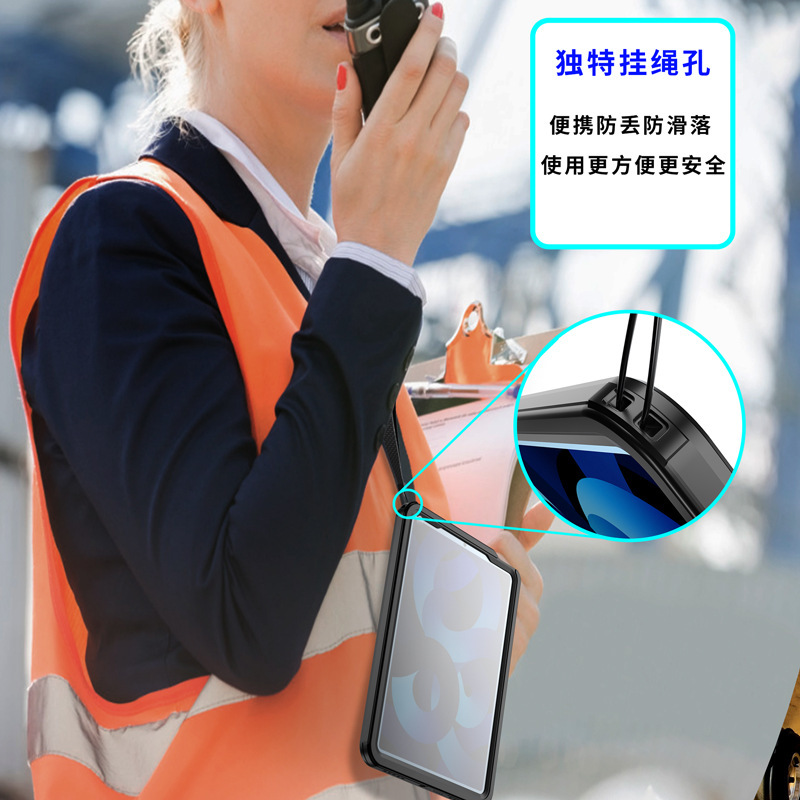 Venta caliente de comercio exterior para ipad 10.9 funda protectora impermeable ipad pro12.9 carcasa impermeable plana