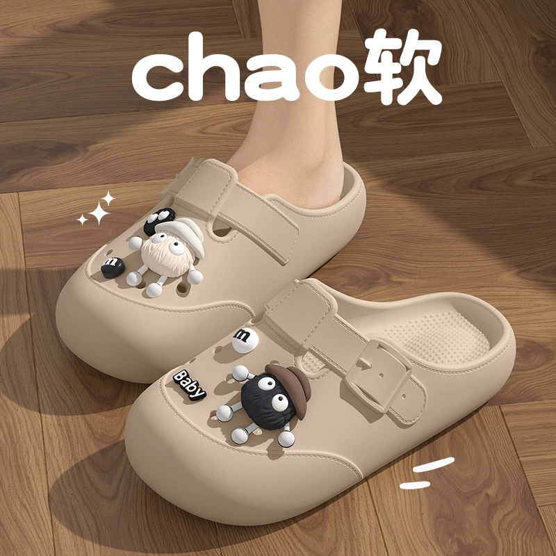 2025 новая пещерная обувь женская летняя работа офис заменяет обувь нескользящая супер огненные тапочки