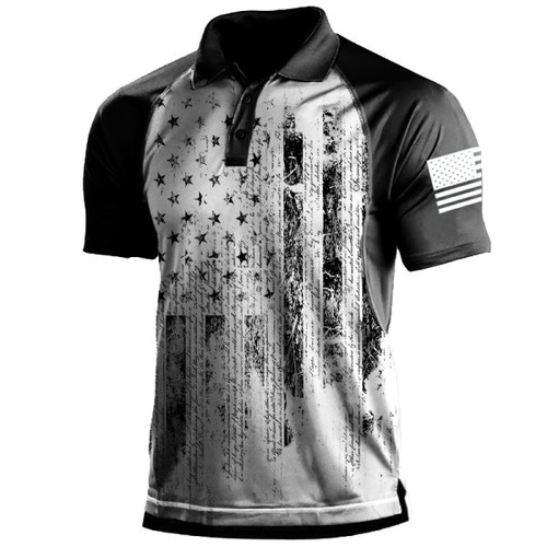 Amazon best-selling multicolored fashionable 3D printed summer loose-fitting casual short-sleeve POLO shirt