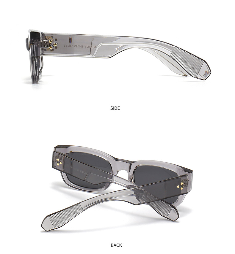 50g Weight Full Frame Glasses Structure Sunglasses Classification PC, UV400 Protection Lens Material Square Glasses Style Casual, Outdoor, Daily Occasion Geometric Pattern Unisex Gender Vintage Style, Classic Style Style Vintage Style Classic Style Geometric PC UV400 Protection Square Full Frame Women's Sunglasses 7