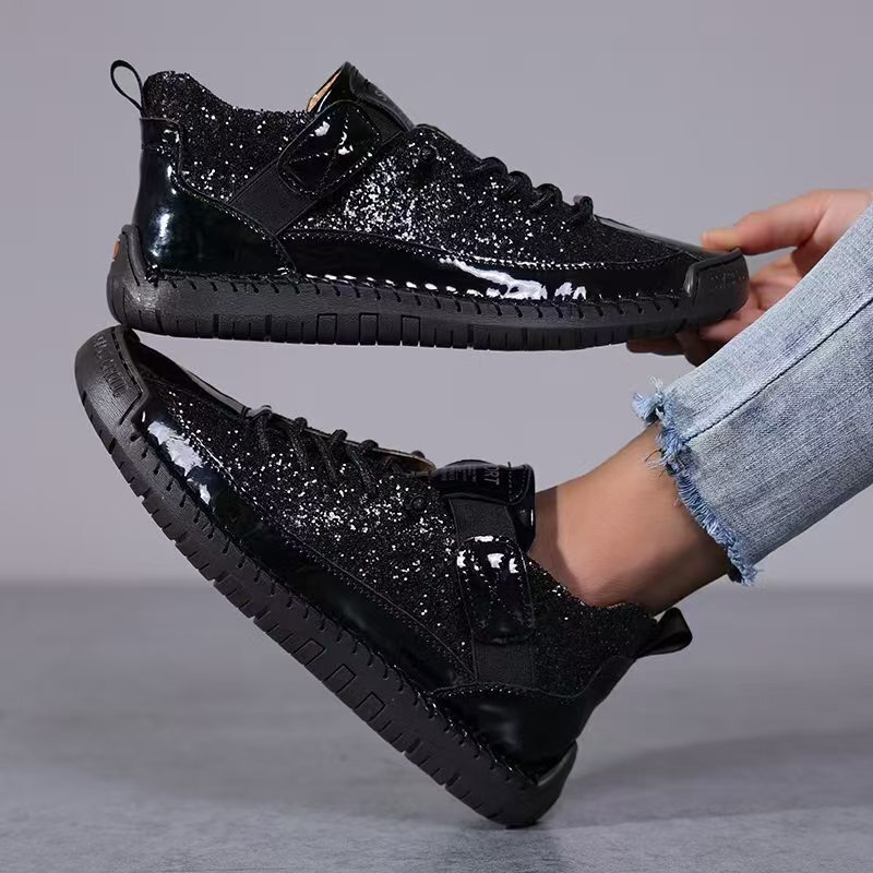 Women's Casual Sneakers, German Training Shoes, Forrest Gump Shoes, Leather Low-Top Flat Casual Sneakers, Fashionable and Versatile