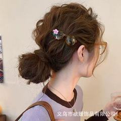 小众私藏~发夹女花朵眼镜边夹2025新款前额刘海夹子一字发卡头饰