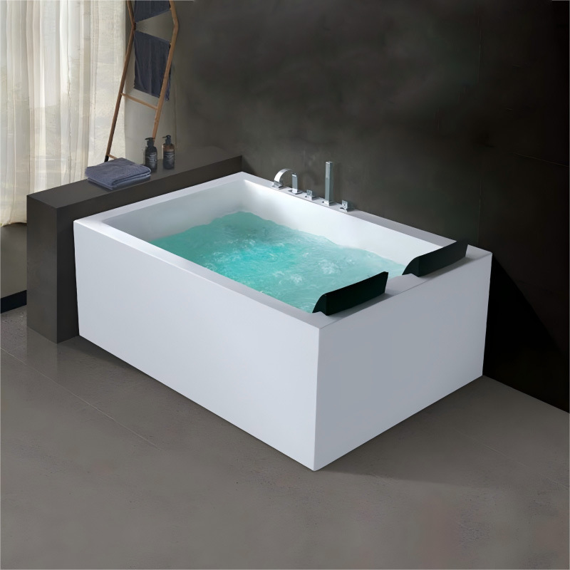 Seamless Three-Sided Skirt Double Massage Surf Constant Temperature Bathtub Acrylic Colorful Light Bulb Pool Home Luxury Bath