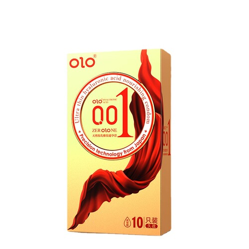 OLO red thin hyaluronic acid 001 ultra-thin condom condom long-lasting condom adult sex toy wholesale