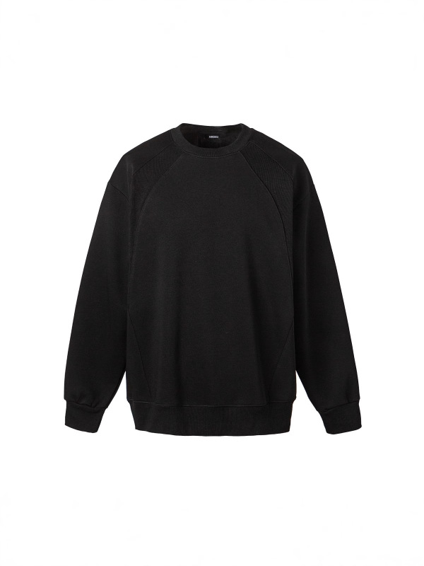 RUIIENRS x ANNONES 2025 秋季新款拼接百搭简约宽松圆领卫衣AW14|undefined