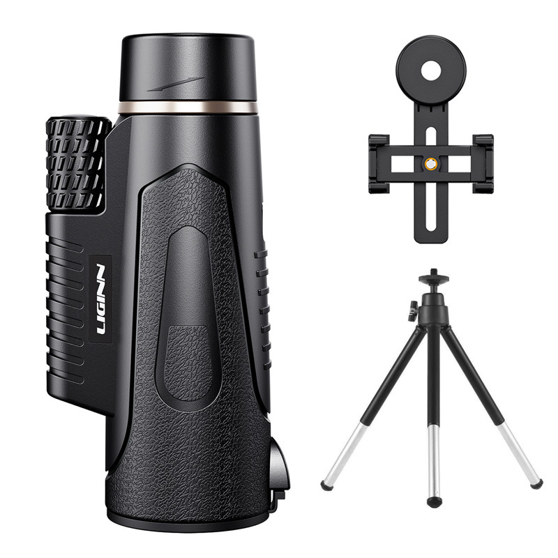 Transfronterizo nuevo modelo privado 12x50 telescopio monocular gran ocular de alta potencia telescopio al aire libre teléfono móvil foto