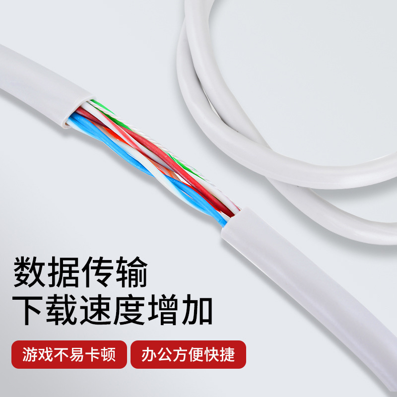 3.5m 10.2m Category 5E Network Cable Gigabit Network Cable Copper-Clad Aluminum 5E Jumper Computer Finished Network Cable