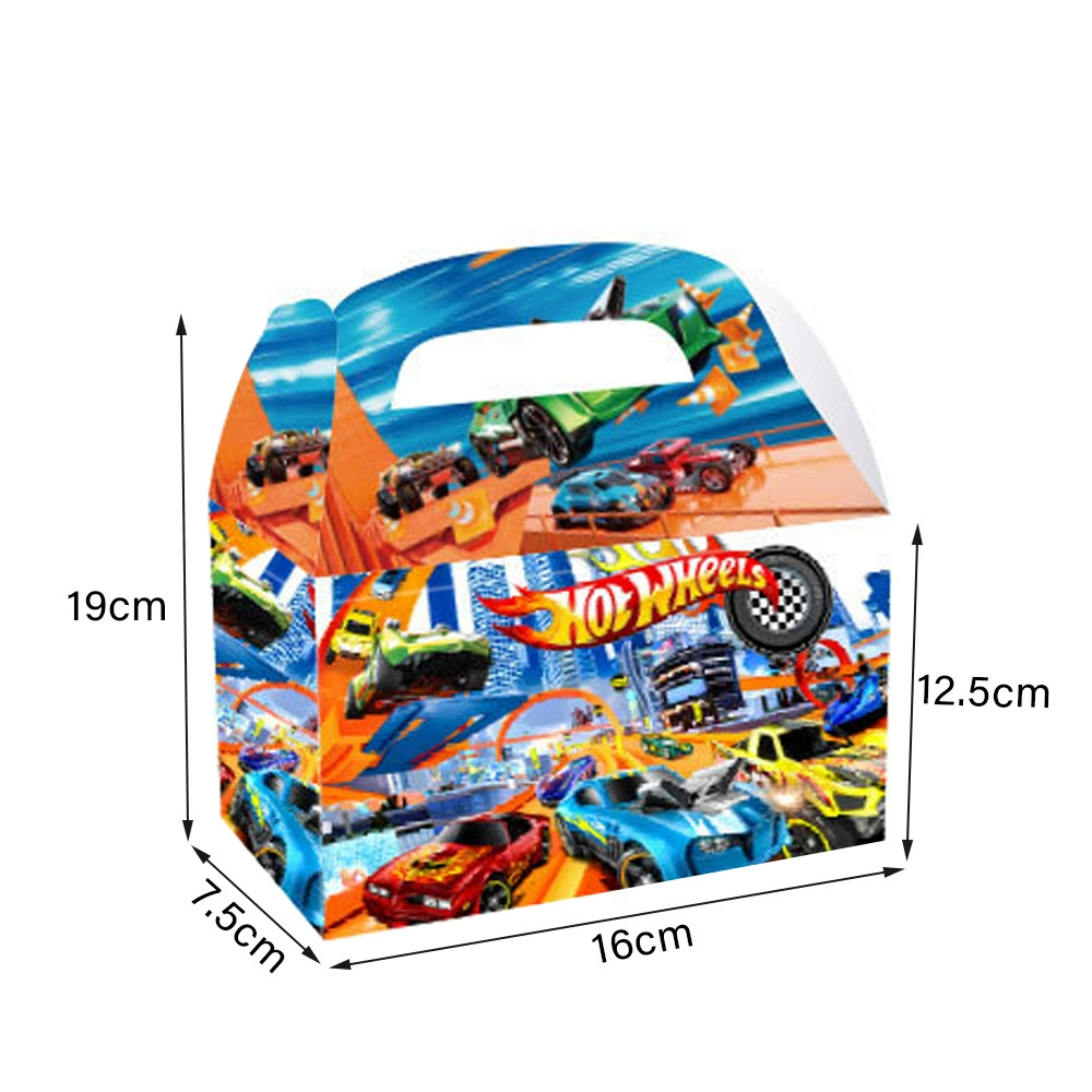 Праздничная посуда и набор для декора Hot Wheels, принт гонка‑кар, одноразовый комплект (стаканы, тарелки, салфетки, воздушные шары)