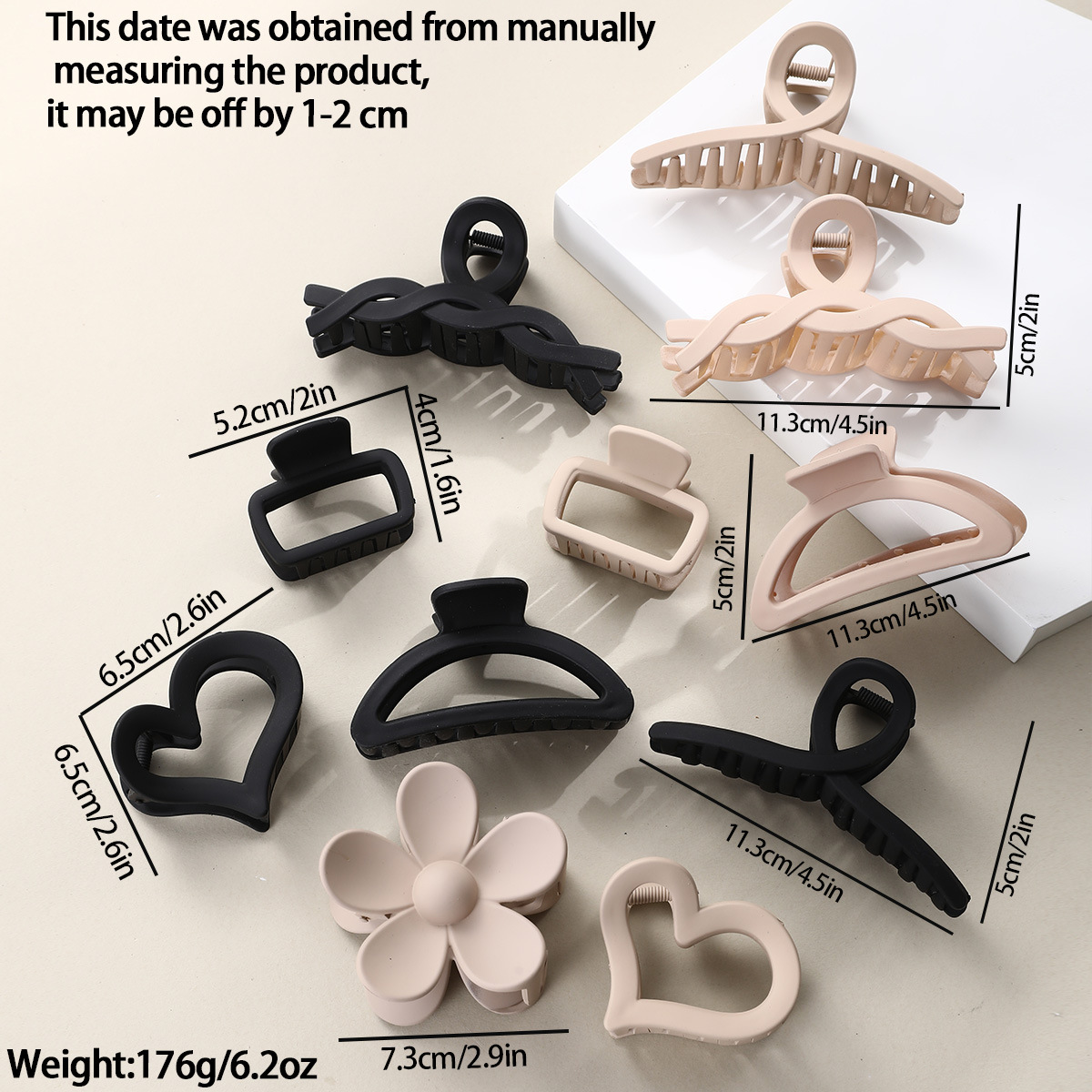 TikTok Xi Yin Amazon agarre tiburón clip perla anillo de pelo Fengpin DIY horquilla anillo de pelo 17 piezas