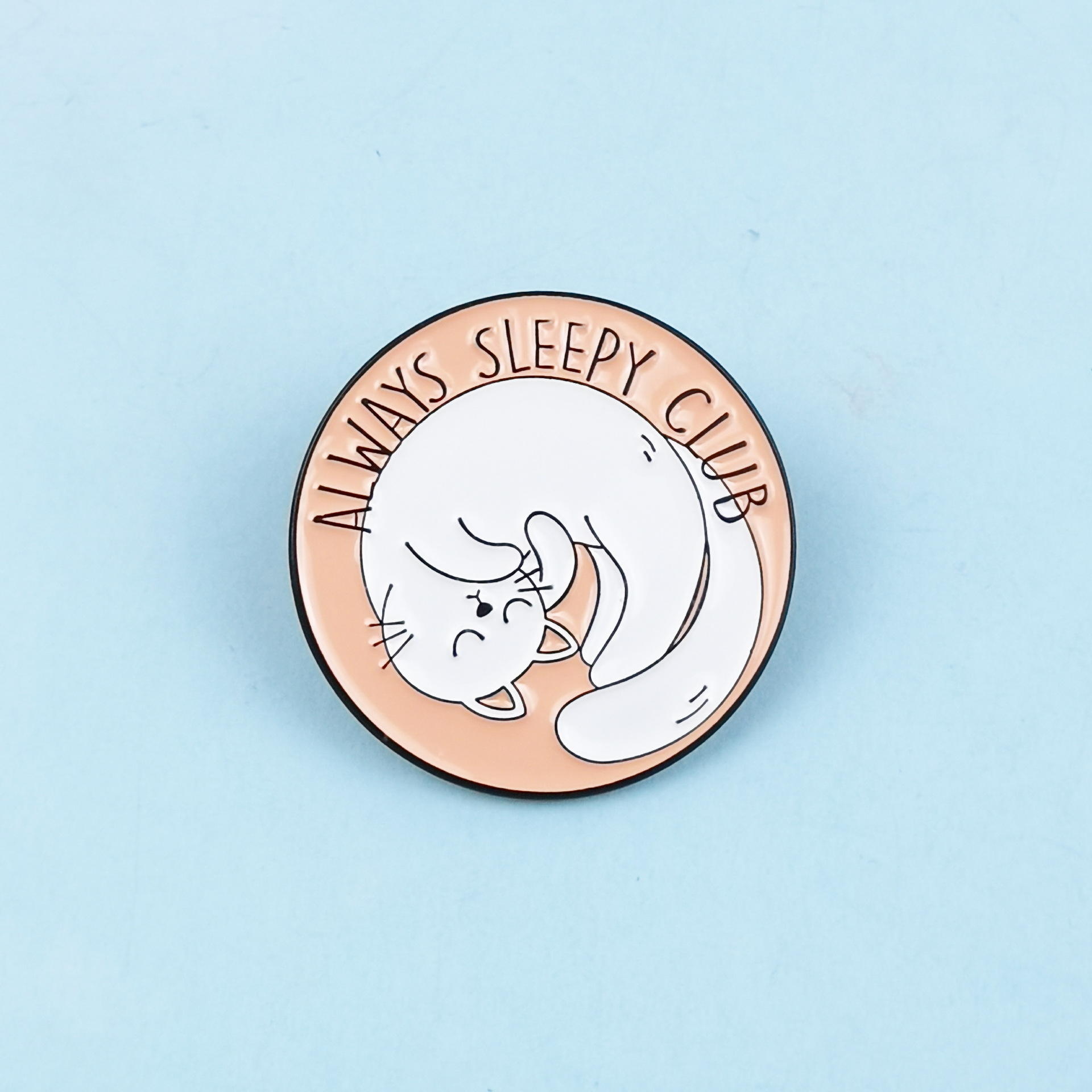 Personalidad humor broche inglés dibujos animados lindo patrón aleación insignia redonda accesorios de pin fijo spot transfronterizo