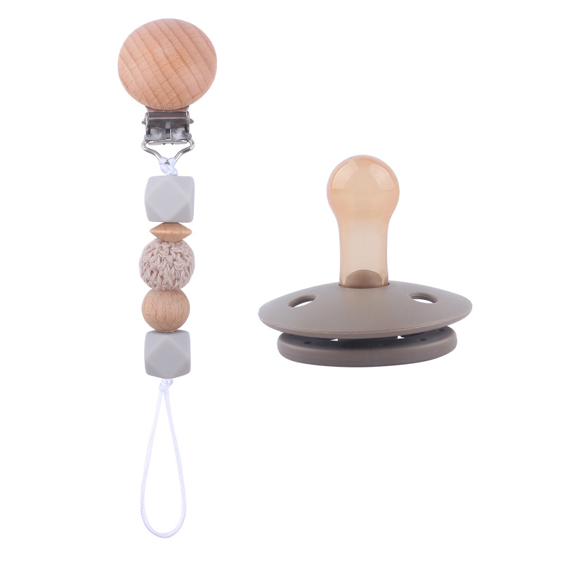 Nuevo bebé haya clip chupete cadena bebé creativo de silicona octogonal cuentas anti-caída cadena chupete traje