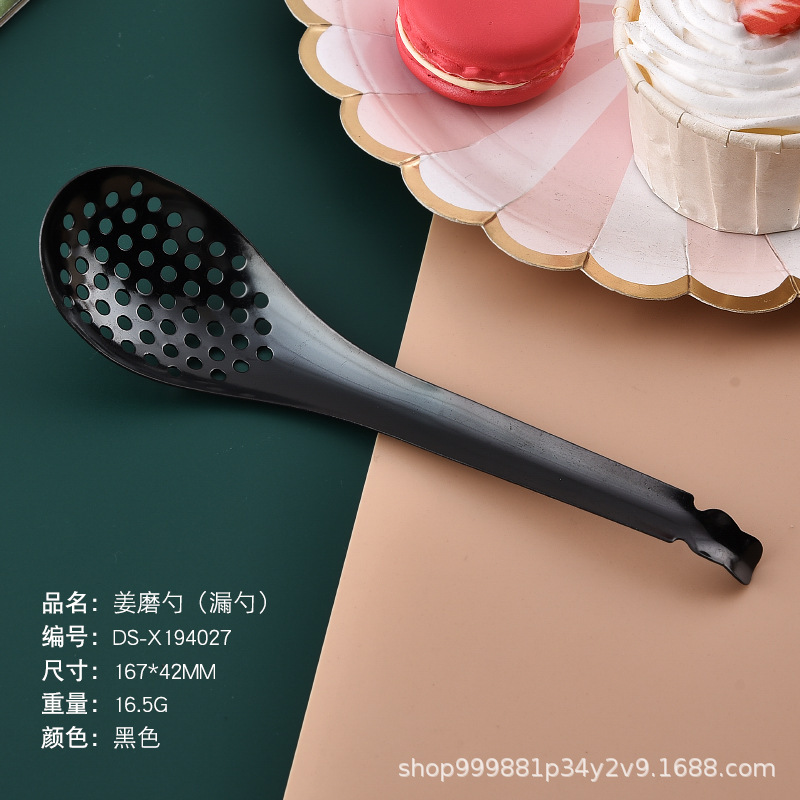 卸売ステンレス製家庭用調理用ザル、キッチン用小スプーン、クリエイティブな鍋用小ザル、家庭用スプーン、金色のスプーン|undefined