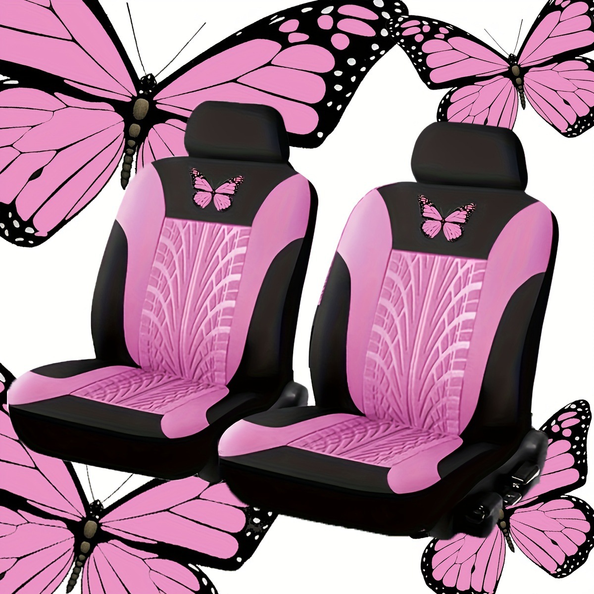 Car Seat Cover Set, Universal Butterfly Pattern Embroidered Car Seat Cover from the Source Manufacturer