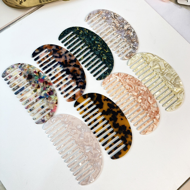 40g Weight Hair Combs Hair Accessories Type 1 Piece Quantity Holiday, Daily Occasion Acetic acid sheets Material Geometric Pattern All Seasons Season Women's Gender Retro Style Retro Women's Geometric Acetic Acid Sheets Hair Combs 2