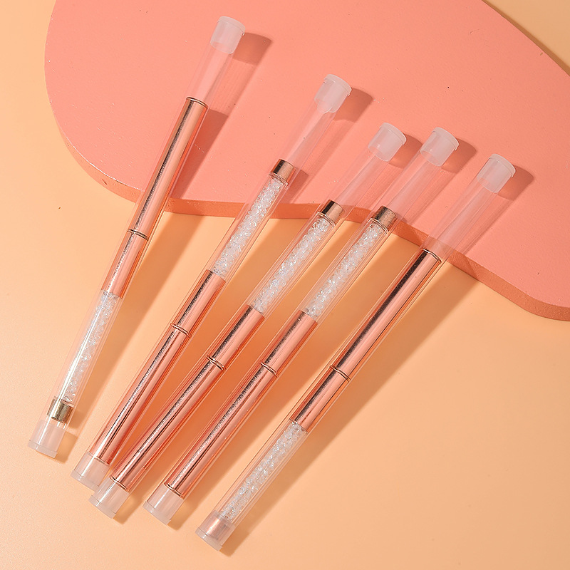 Traje de pluma de clavo de tubo de perforación de metal transfronterizo 5 piezas de pintura de uñas dibujo cabeza plana cabeza redonda fototerapia pluma tallada pluma