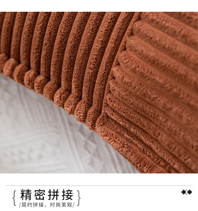 批发现代简约灯芯绒十字拼接宽边纯色条纹靠垫腰枕床头沙发抱枕套-阿里巴巴