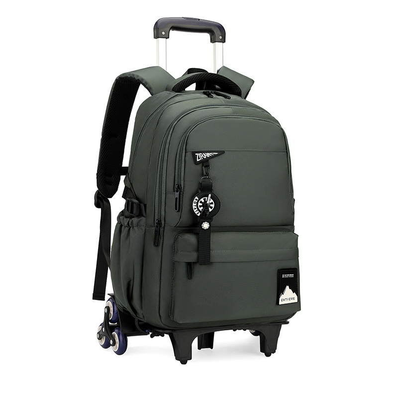 Mochila escolar con barra de tracción de moda de pescado natural transfronterizo Mochila escolar para estudiantes de secundaria y preparatoria de gran capacidad para hombres