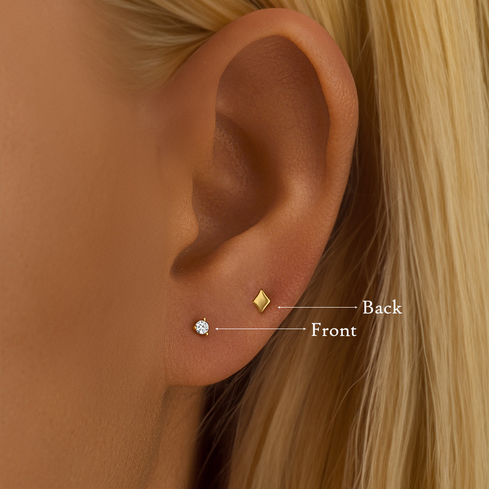 2g Weight Ear Studs Classification Ear Cartilage Rings & Studs Piercing Type 1 Piece Quantity Holiday, Daily Occasion 925 Sterling Silver Material Solid Color Pattern Women's Gender Simple Style, Classic Style Style 1 Piece 925 Sterling Silver Solid Color Ear Studs 10
