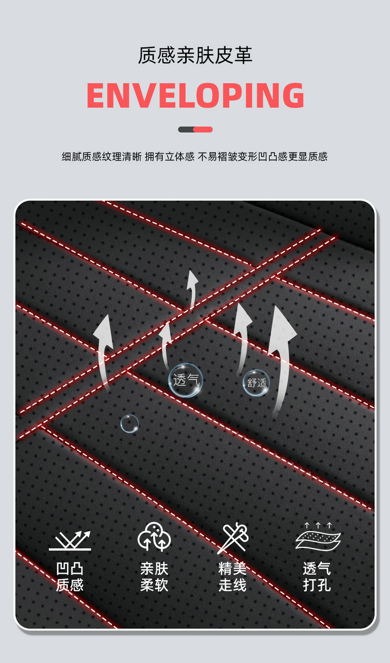 Cross-Border Amazon Foreign Trade Wholesale New All-Inclusive Full-Leather Four-Season Universal Five-Seater All-Inclusive Car Seat Cushion Can Be Vacuumed