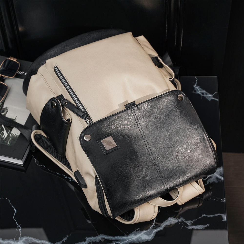 Mens Fashion Backpack Trendy Leisure Travel School Bag For Students_voghion.com