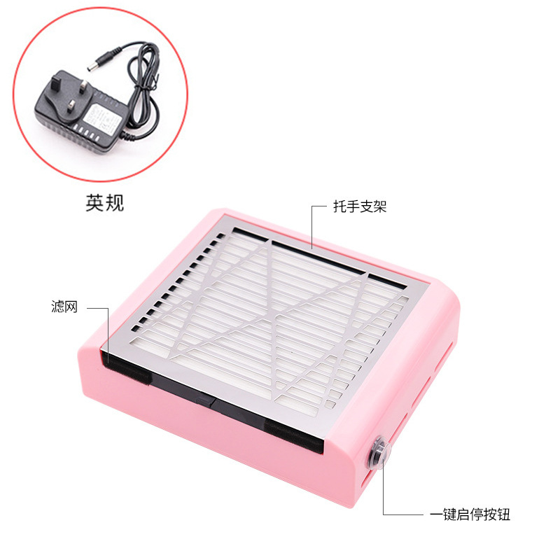 Aspirador de manicura fábrica al por mayor de alta potencia filtro japonés pulido máquina de polvo de uñas manicura aspiradora de escritorio