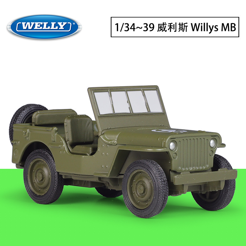 WELLY Willy 1:36 Jeep Willis off-road vehicle simulation alloy finished car model pull-back car toy