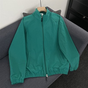 2025 Spring/Summer New Ice Silk Sun Protection Clothing for Men and Women, Thin Trendy Breathable Jacket, Windbreaker, Couple Jacket
