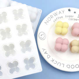 现货批发 12连小号魔方慕斯蛋糕模 手工面包模 硅胶甜品烘焙模具