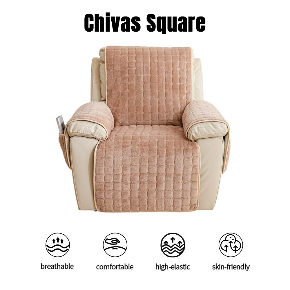 Winterplüschige, einfarbige Stuhlkissen und Sofabezüge, flauschiger Winter-Stuhlkissenbezug – weich und gemütlich, universell passend für Sofas, Sessel und Armlehnstühle_voghion.com