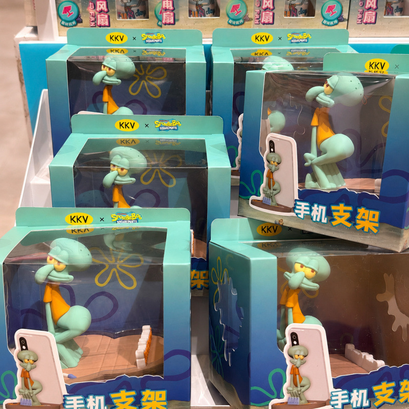 New Kkv Spongebob and Squidward Magnetic Phone Holder Toothbrush Holder Cartoon Creative Decorative Accessories New Kkv Spongebob and Squidward Magnetic Phone Holder Toothbrush Holder Cartoon Creative Decorative Accessories