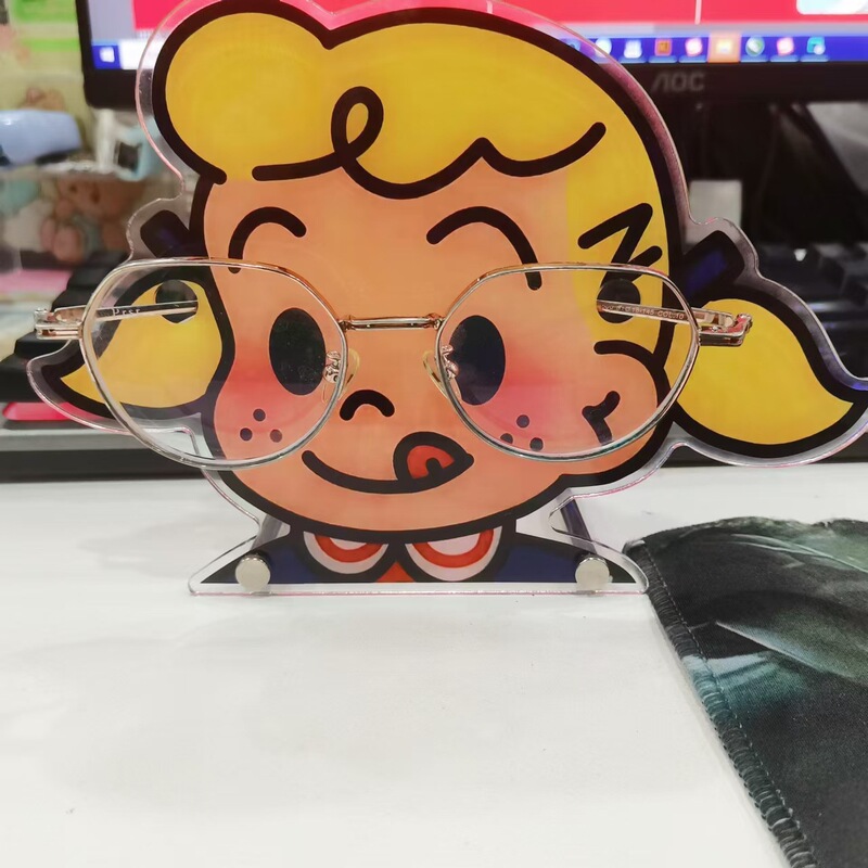 かわいいメガネスタンド、見栄えの良いアイディスプレイスタンド、デスクトップ装飾品|undefined
