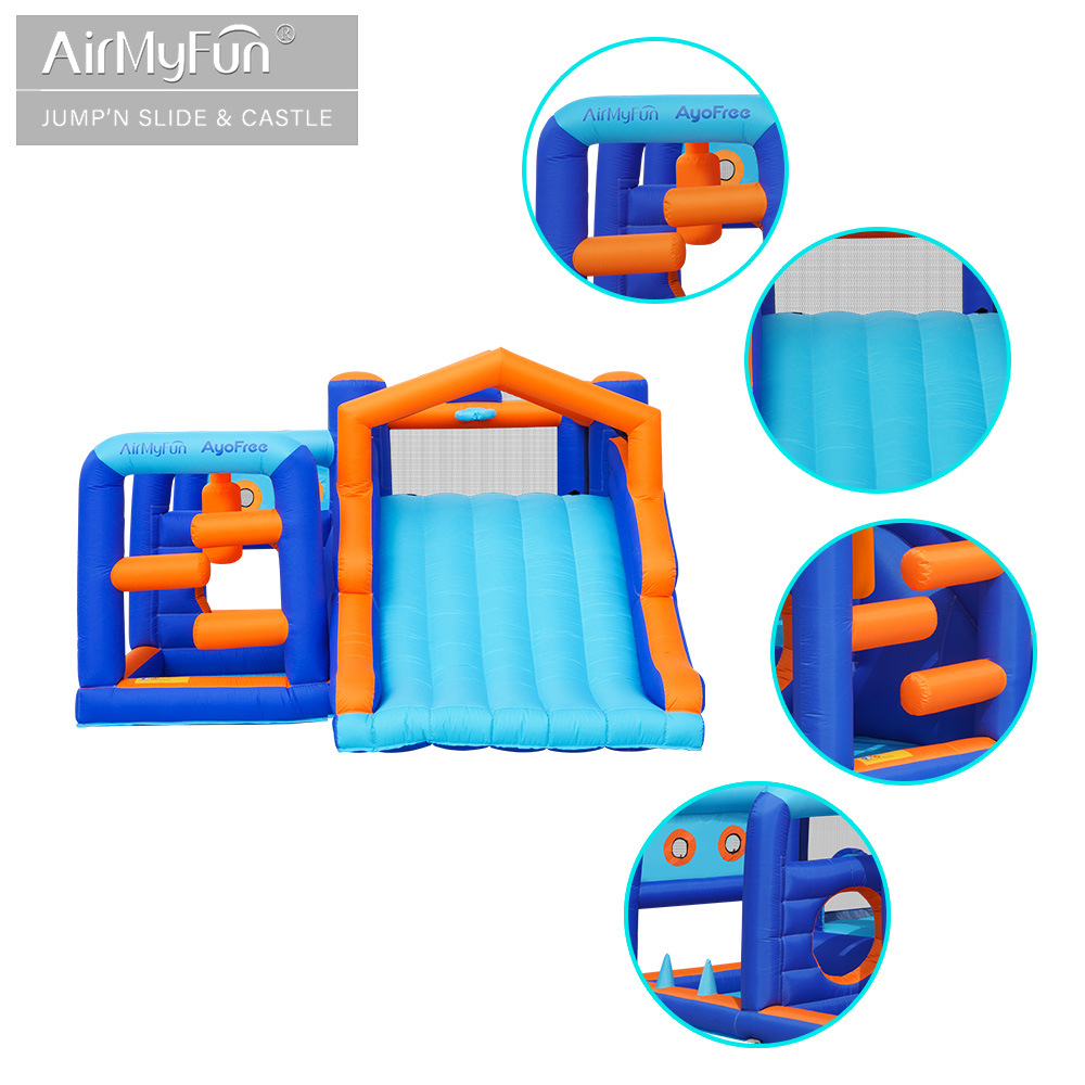 AMF inflatable castillo infantil inflatable casero cama trampolín interior y exterior castillo infantil casero inflatable tobogan