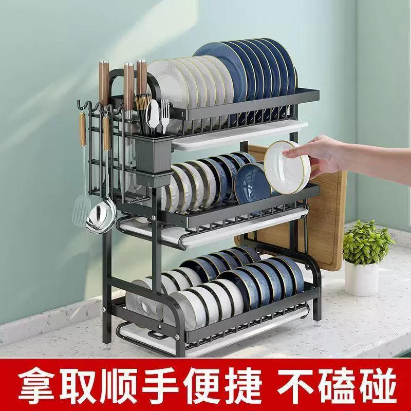Подставка для хранения кухонной посуды бытовая подставка для столешницы Двухслойный шкаф для палочек для еды многофункциональный подставка для посуды