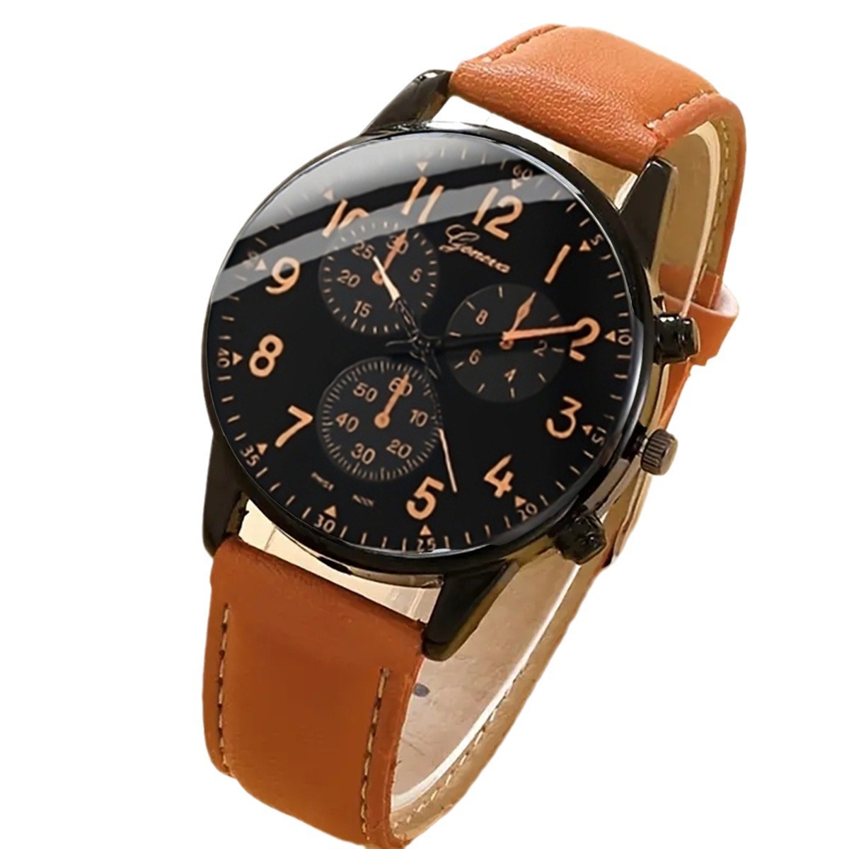 Neu Männer Drei Augen Business Mode Gürtel Quarzuhr Gewebtes Armband_voghion.com