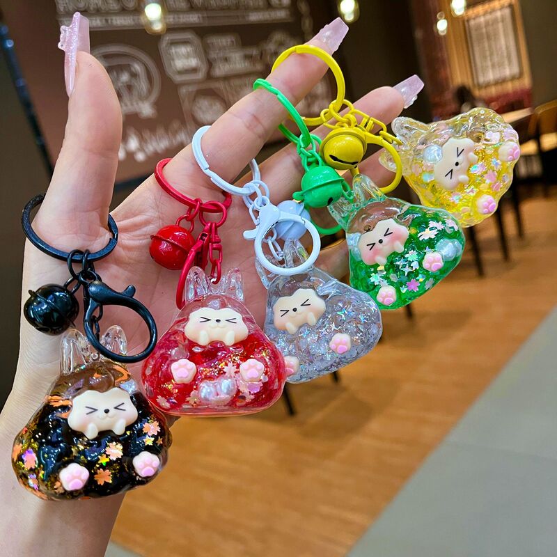 Cyber Celebrant Flash Tower Quicksand Key Chain Pendant Cyber Celebrant Acrylic Ornaments Blind Box Small Gift Car Key Chain