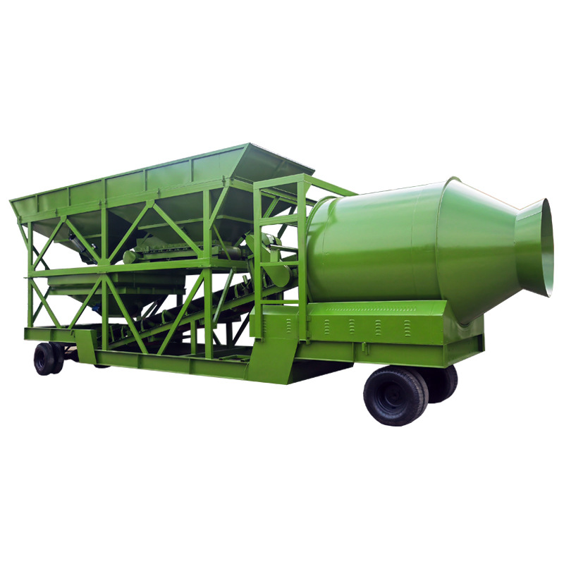 Yhzm50 fabricante de equipos de planta mezcladora de hormigón móvil tipo tambor planta mezcladora de hormigón comercial totalmente automática sin cimientos