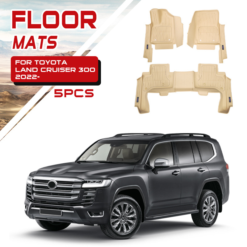Para Toyota Land Cruiser Lc300 Beige alfombrilla especial Land Cruiser inyección TPE alfombrilla