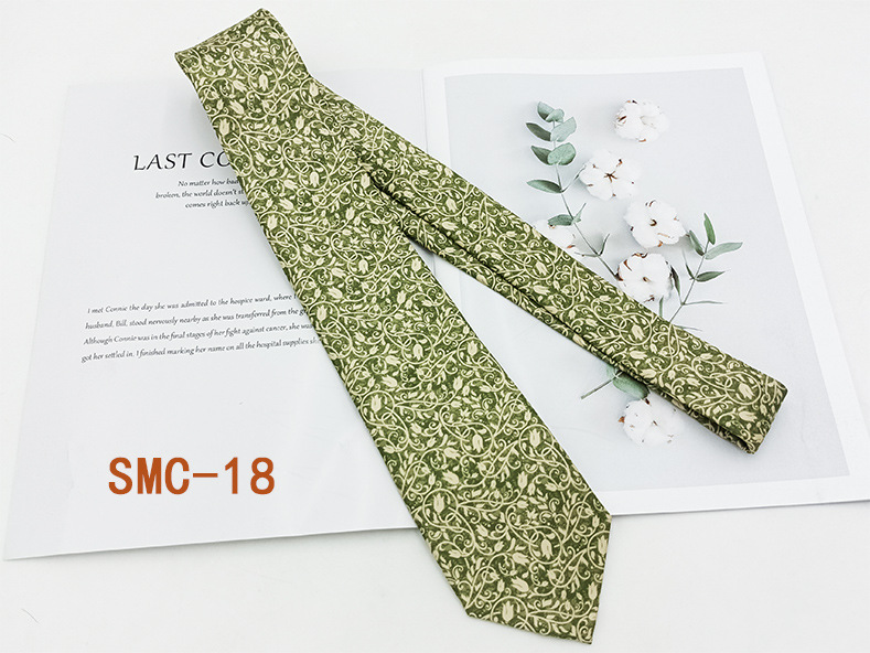 Moda británica impresión digital corbata retro fabricante spot hilo de poliéster mano floral traje de hombre accesorios 8cm