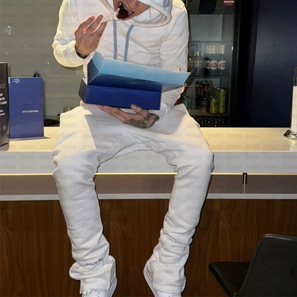 T03 white trousers [blue print]