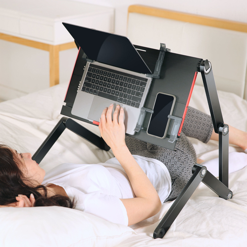 Computer Desk on Bed for Lying Down, Office Laptop Folding Stand for Flat Lying, Reading in Bed