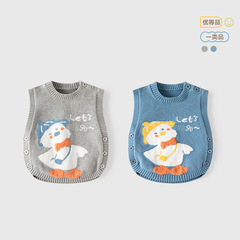 Adorable Baby Duck Infant Vest Spring and Autumn Style Grade A Baby Vest Side Zip Soft and Skin-Friendly Newborn Vest