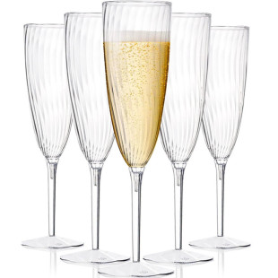 6oz Plastic Cocktail Glass 180ml Suitable for European and American Birthday Parties and Wedding Parties Disposable Champagne Glasses